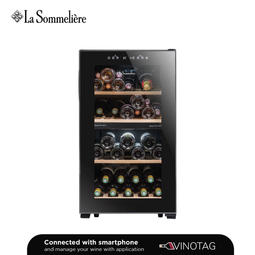 [LS512ZBLACK] LS512ZBLACK Armoire à vin double zone - 50 bouteilles