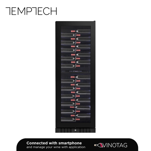 [CPRO1800DRB] Temptech CPRO1800DRB Double Zone Wine Cabinet - 131 Bottles
