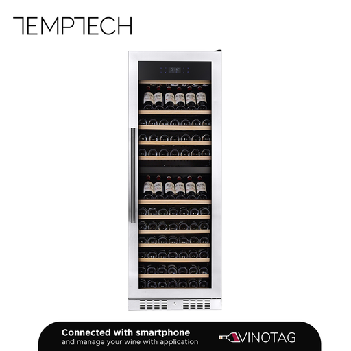 [E1000DX] Temptech E1000DX-24 Weinkühlschrank mit Doppelzone – 153 Flaschen