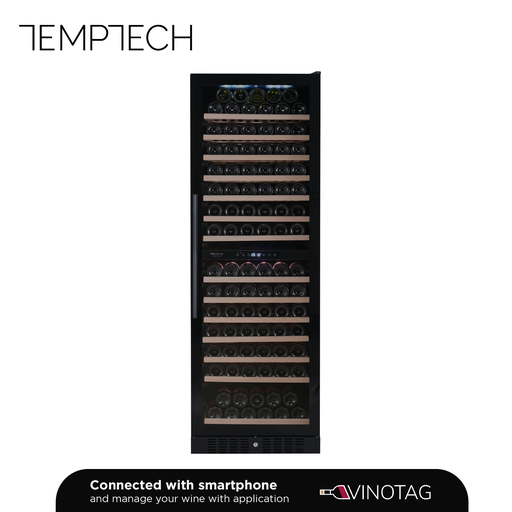 [PRES180DB-24] Temptech PRES180DB-24 Double Zone Wine Cabinet - 163 Bottles