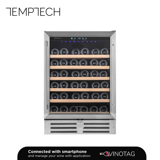[WPQ60SCS] Temptech WPQ60SCS Mono Zone Wine Cabinet - 46 Bottles
