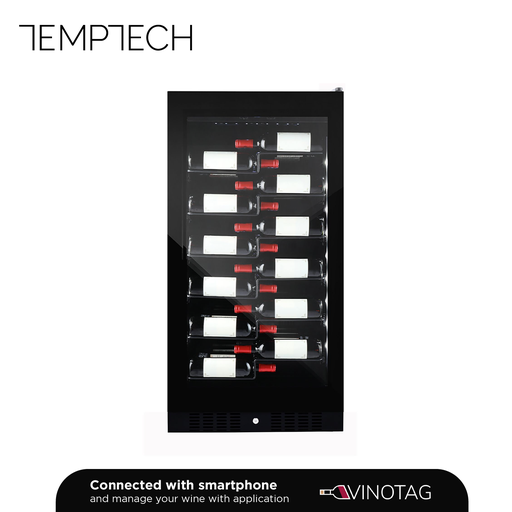 [SOMPRO120SRB] Temptech SOMPRO120SRB Armoire à Vin Mono Zone – 70 Bouteilles