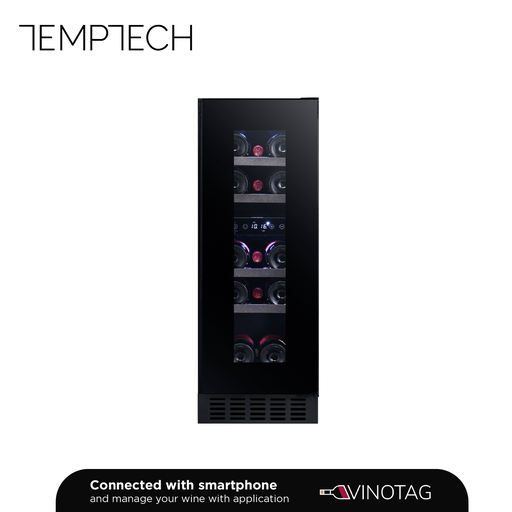 [SOMX30DRB] SOMX30DRB Doppelzonen-Weinschrank – 17 Flaschen