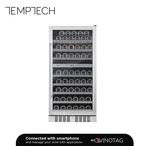 [ST120DS] Temptech ST120DS Double Zone Wine Cabinet - 94 Bottles