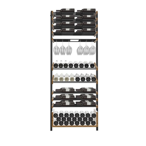 Verstellbares Vertikales Weinregal – Wand & Deckenmontage Kombination C2