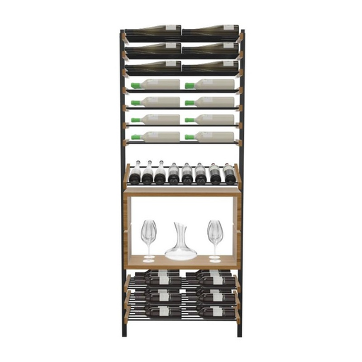 Adjustable Vertical Wine Display Rack – Wall & Ceiling Mounted Combination E2