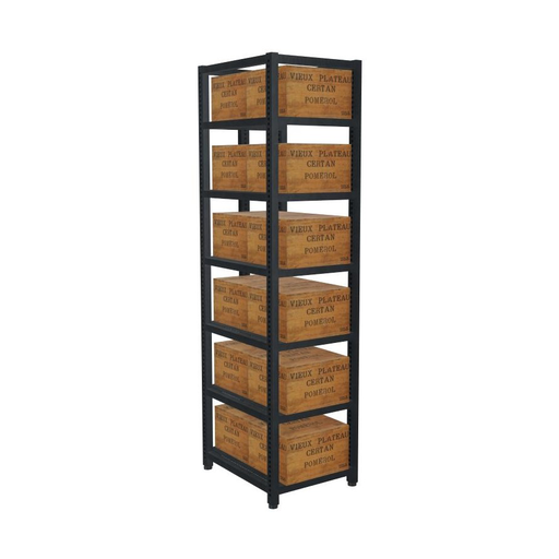 Wine Crate Storage Rack – 7 Level Bordeaux Box System