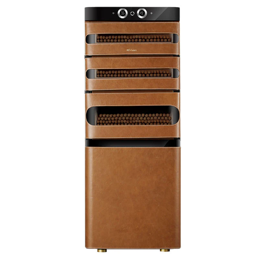 Luxury Cigar Humidor Cabinet – 1200-Cigar Capacity, Leather Finish & Precision Climate Control