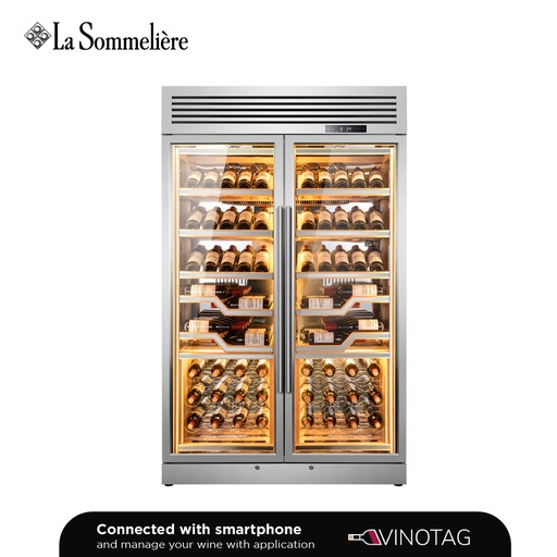 La Sommelière ELYSEE Armoire à vin de service professionnelle double zone – 144 bouteilles